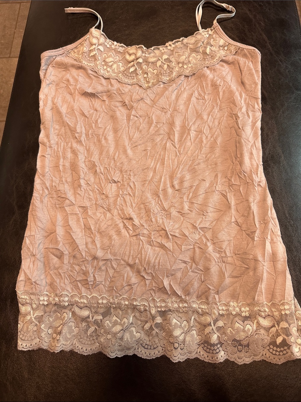 Maurices Blush Lace-Trim Slip Camisole